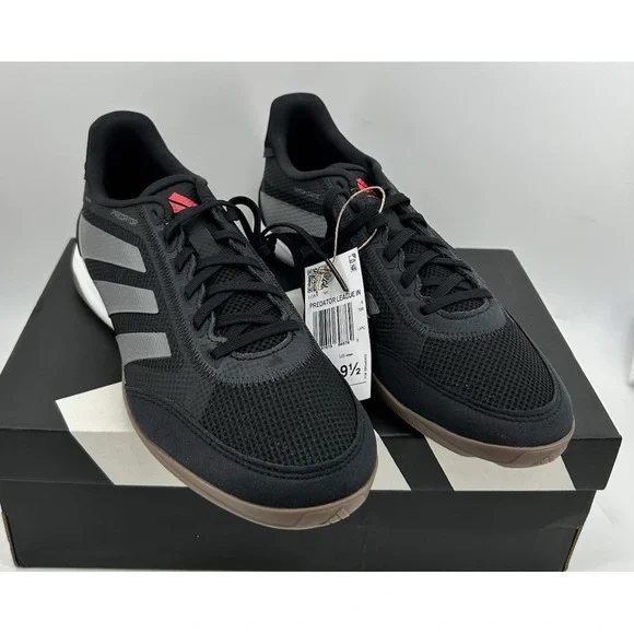 Adidas Predator League IN ID3781 Indoor Soccer Shoes Black Men's Size 8.5 NIB